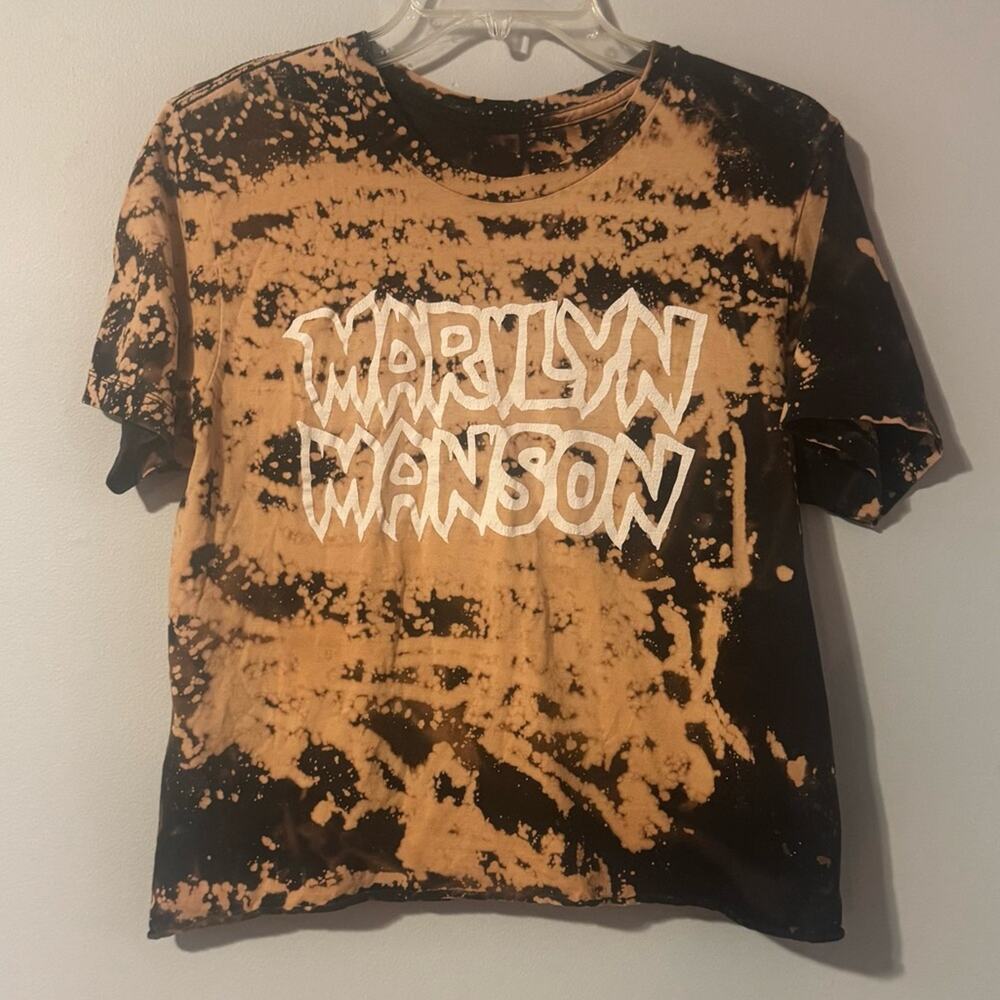 Marilyn Manson Black Tie Dye Graphic Tee size XL